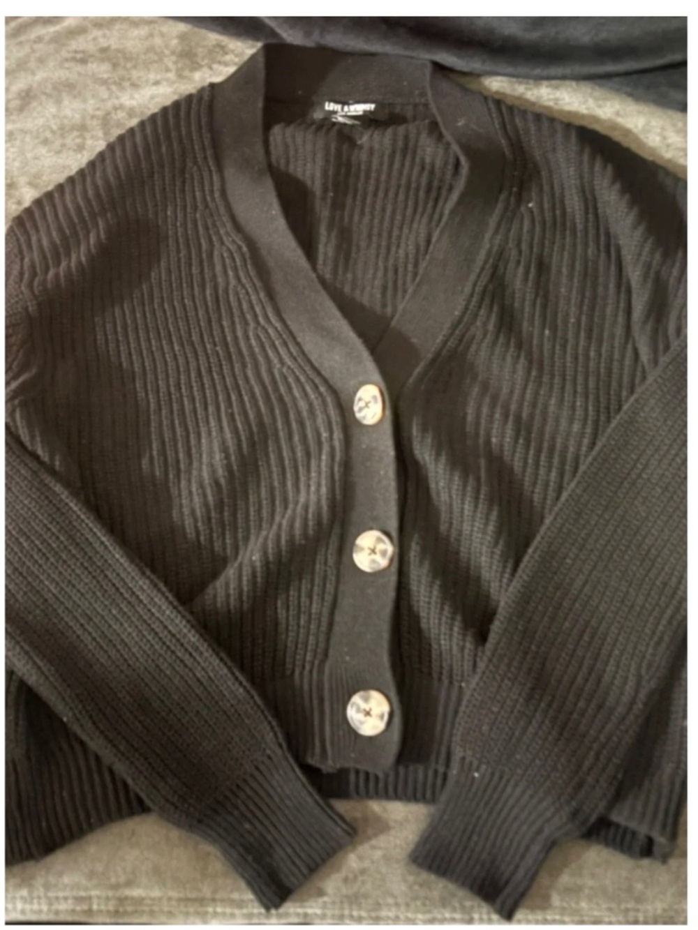 Love and whimsy cropped women's cardigan size medium